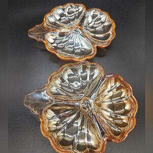 Vintage Jeanette glass clover dishes